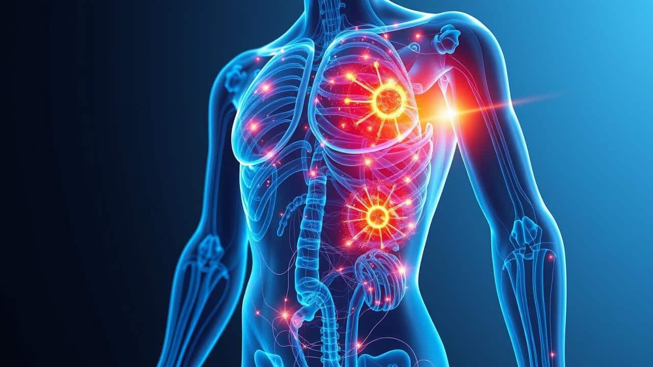 Ilustração conceitual do corpo otimizando o metabolismo e queimando gordura durante o Jejum Intermitente.