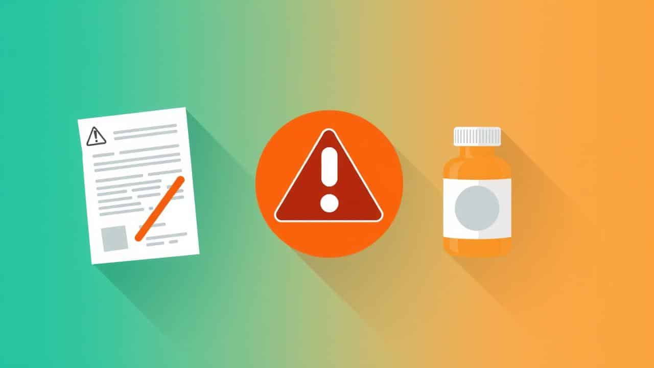 Ilustração conceitual de alerta da ANVISA sobre falsificação de medicamentos e a obrigatoriedade da receita médica.