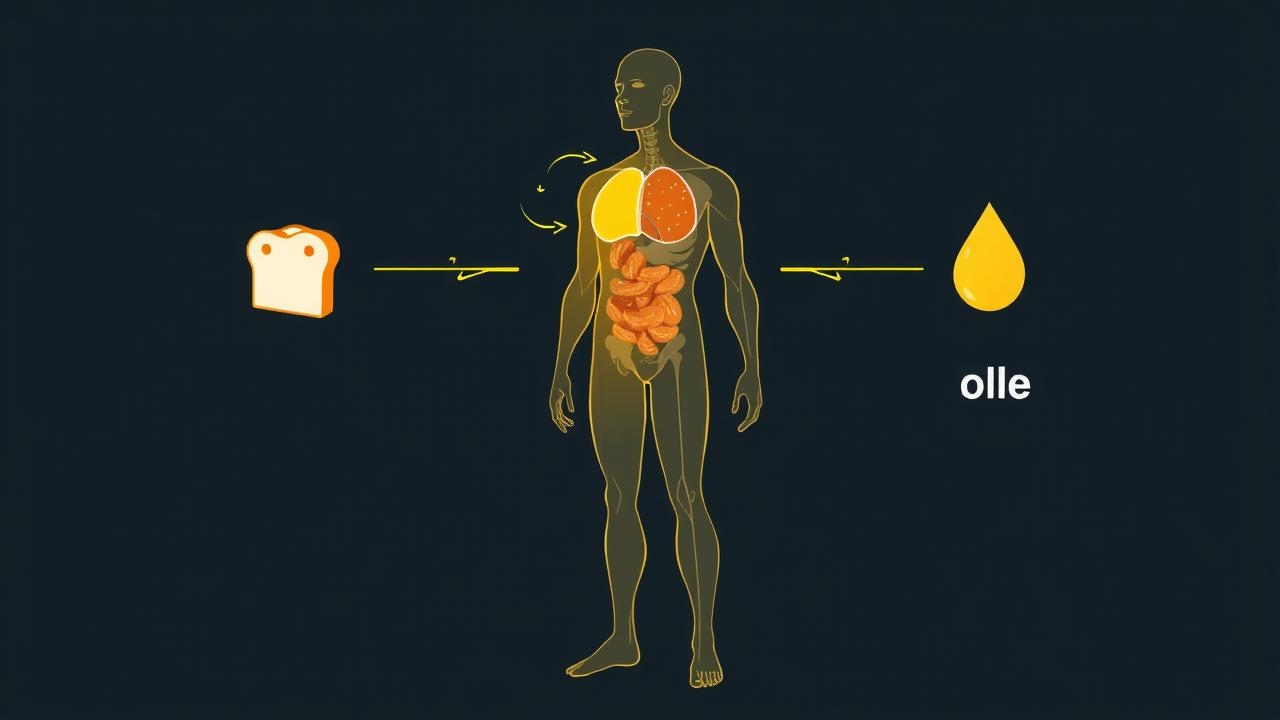 Ilustração conceitual do corpo humano como uma máquina eficiente na queima de gordura.