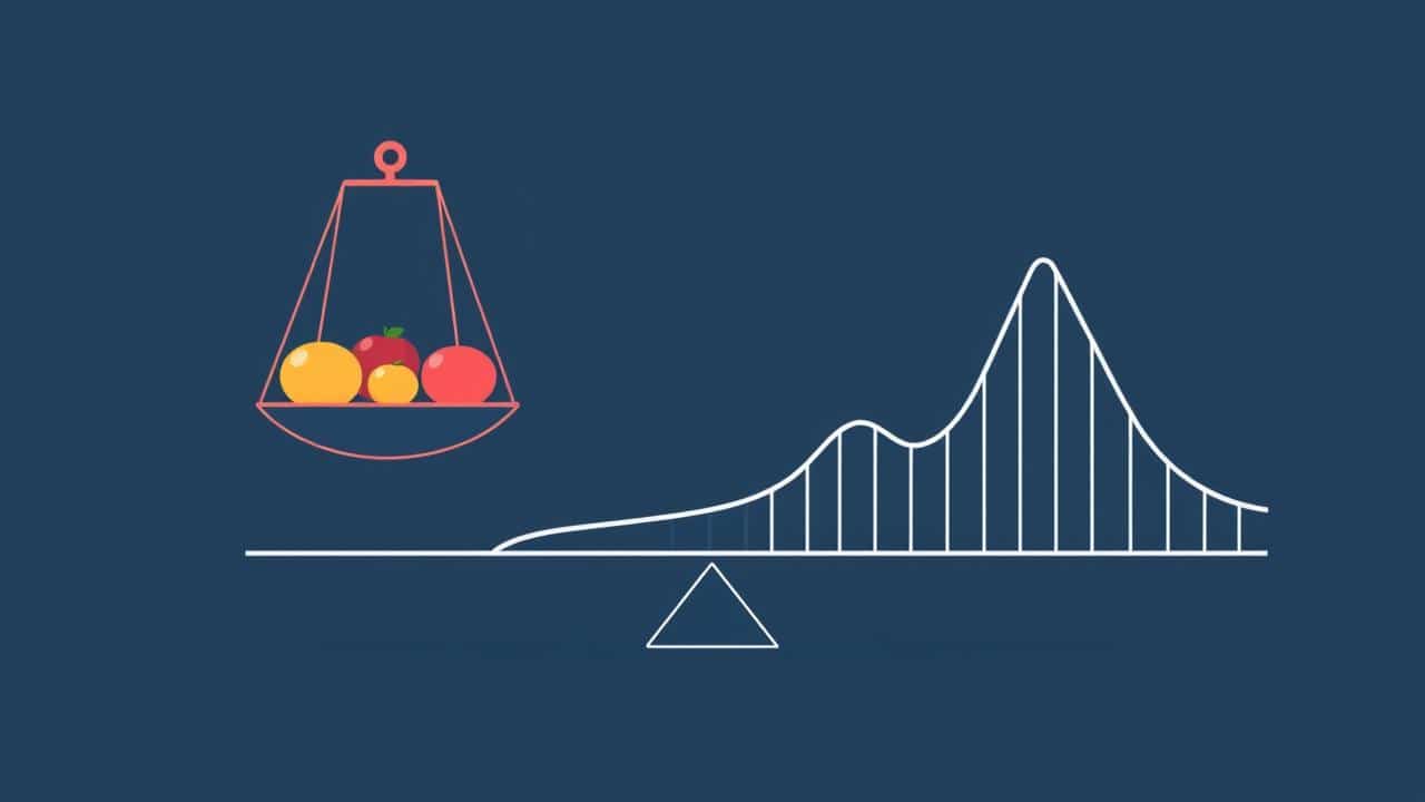 Gráfico ou balança simbolizando reganho de peso pós-tratamento.