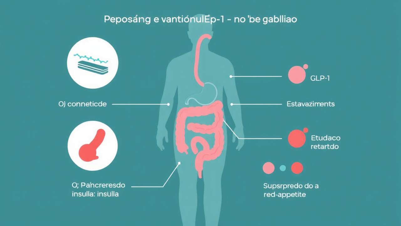 Infográfico: ação da semaglutida no corpo