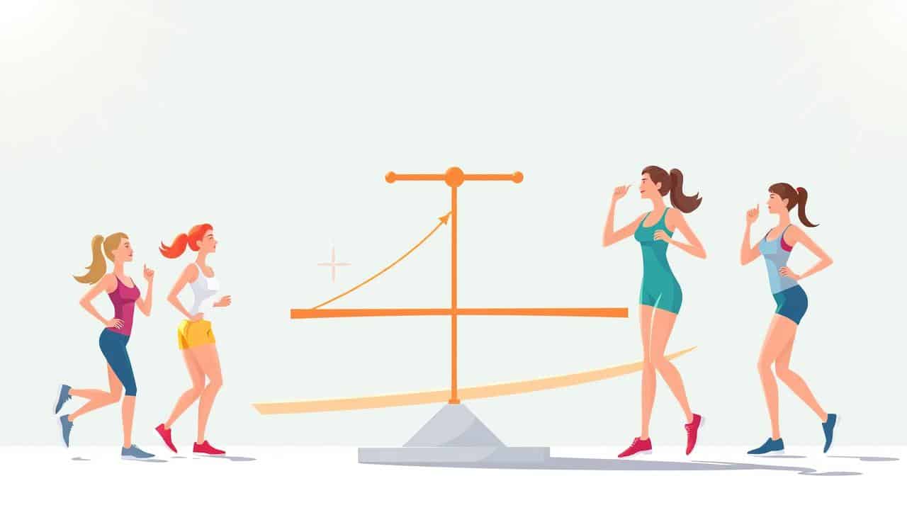 Ilustração: perda de peso e saúde