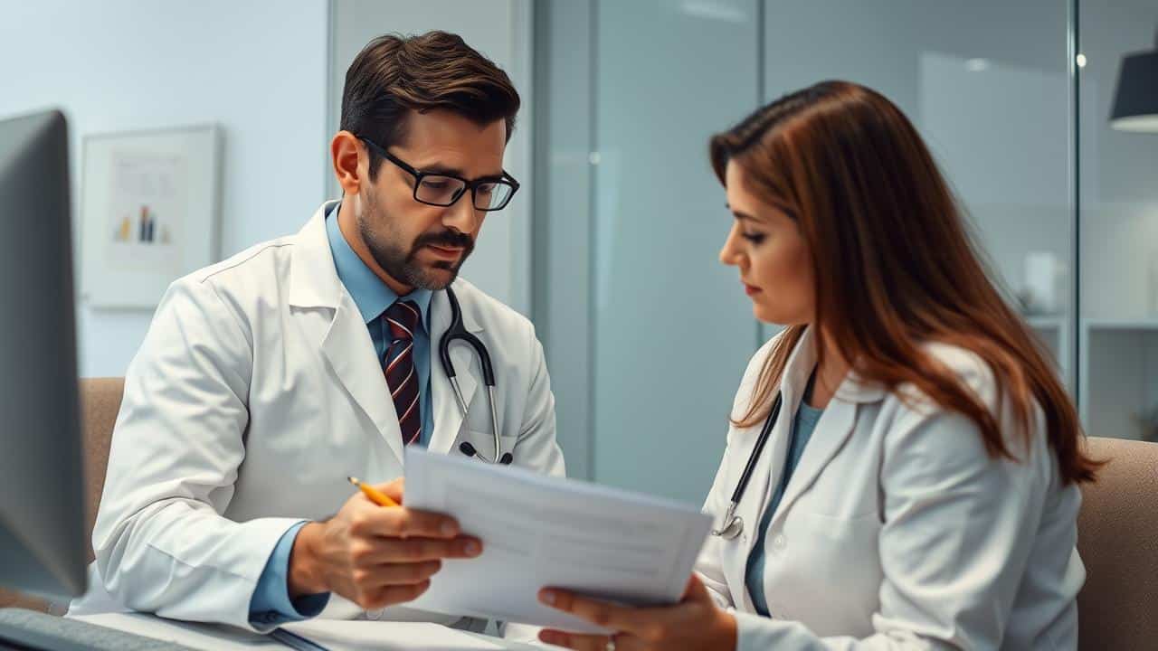 Médico de tráfego avaliando candidato para CNH com TDAH.