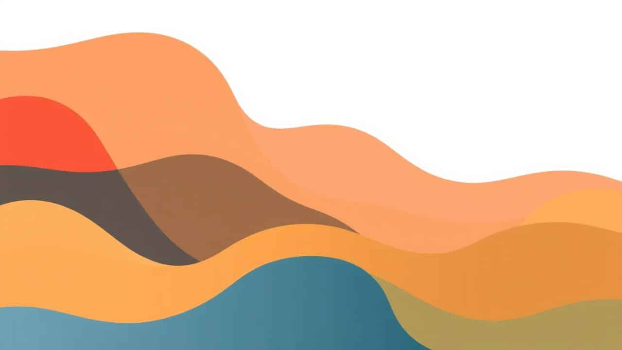 Ilustração conceitual abstrata de equilíbrio holístico entre corpo, mente e emoções.