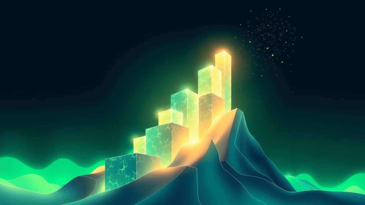 Ilustração conceitual de um mercado de terapia gênica em forte crescimento e expansão.