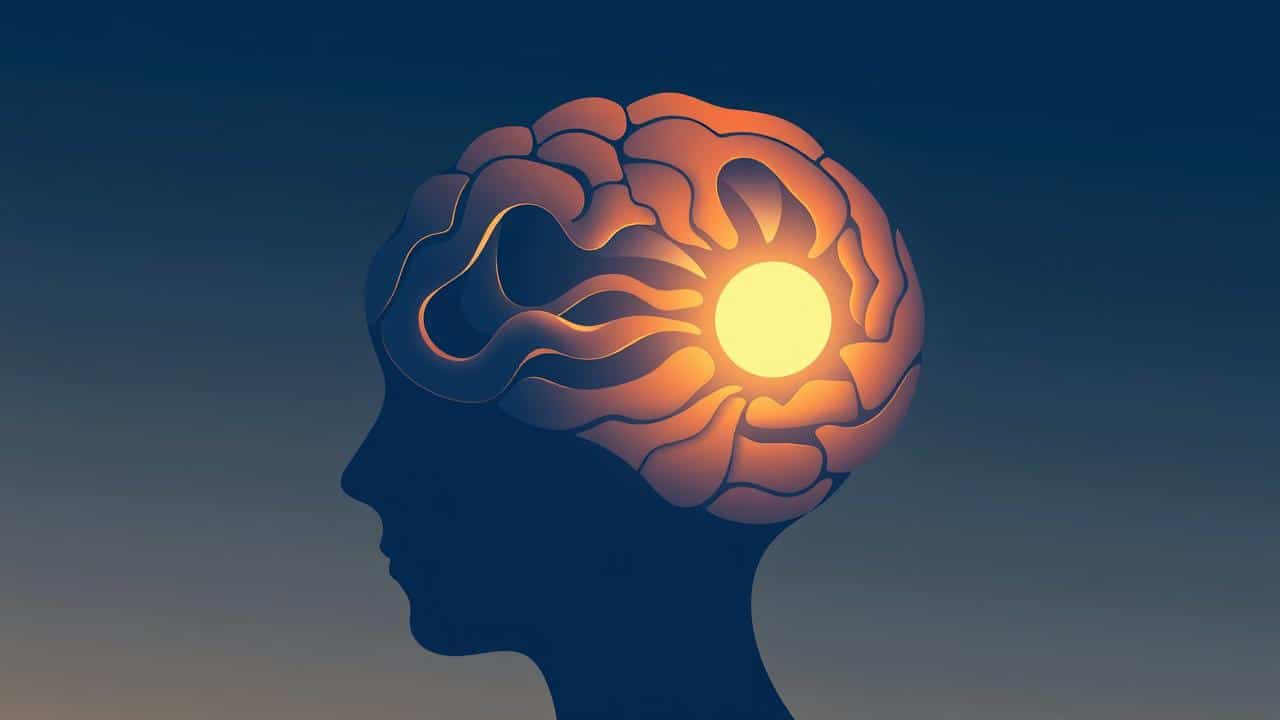 Ilustração simbólica de uma mente clareando, representando o processo de autoconhecimento e introspecção.
