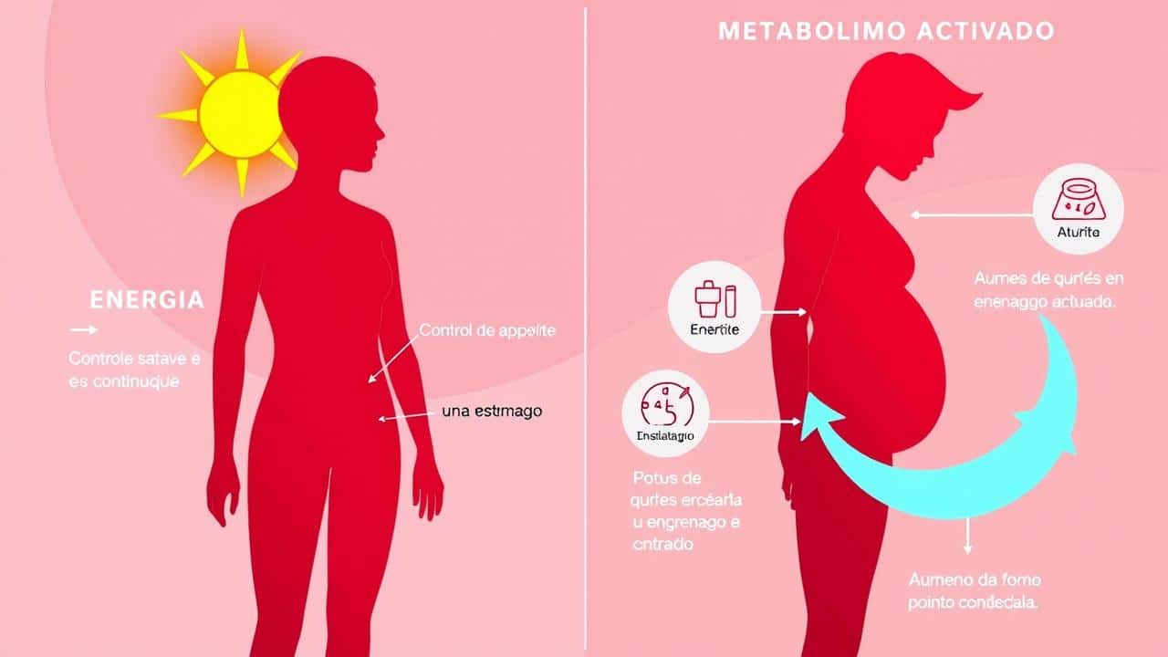 Infográfico: Comparativo de café da manhã nutritivo vs. pular o café.