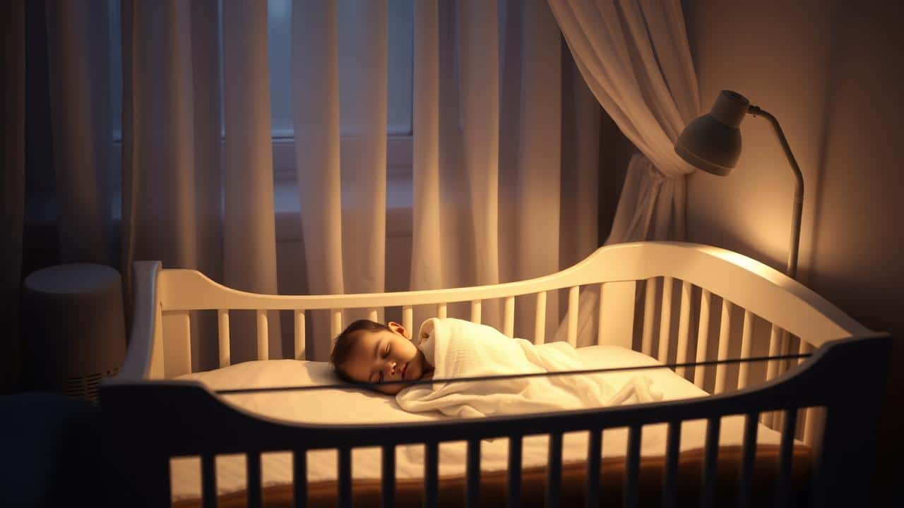 Quarto de bebê escuro e tranquilo, ideal para o sono noturno