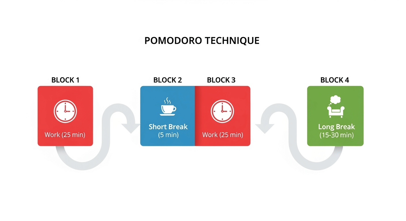 Diagrama da Técnica Pomodoro