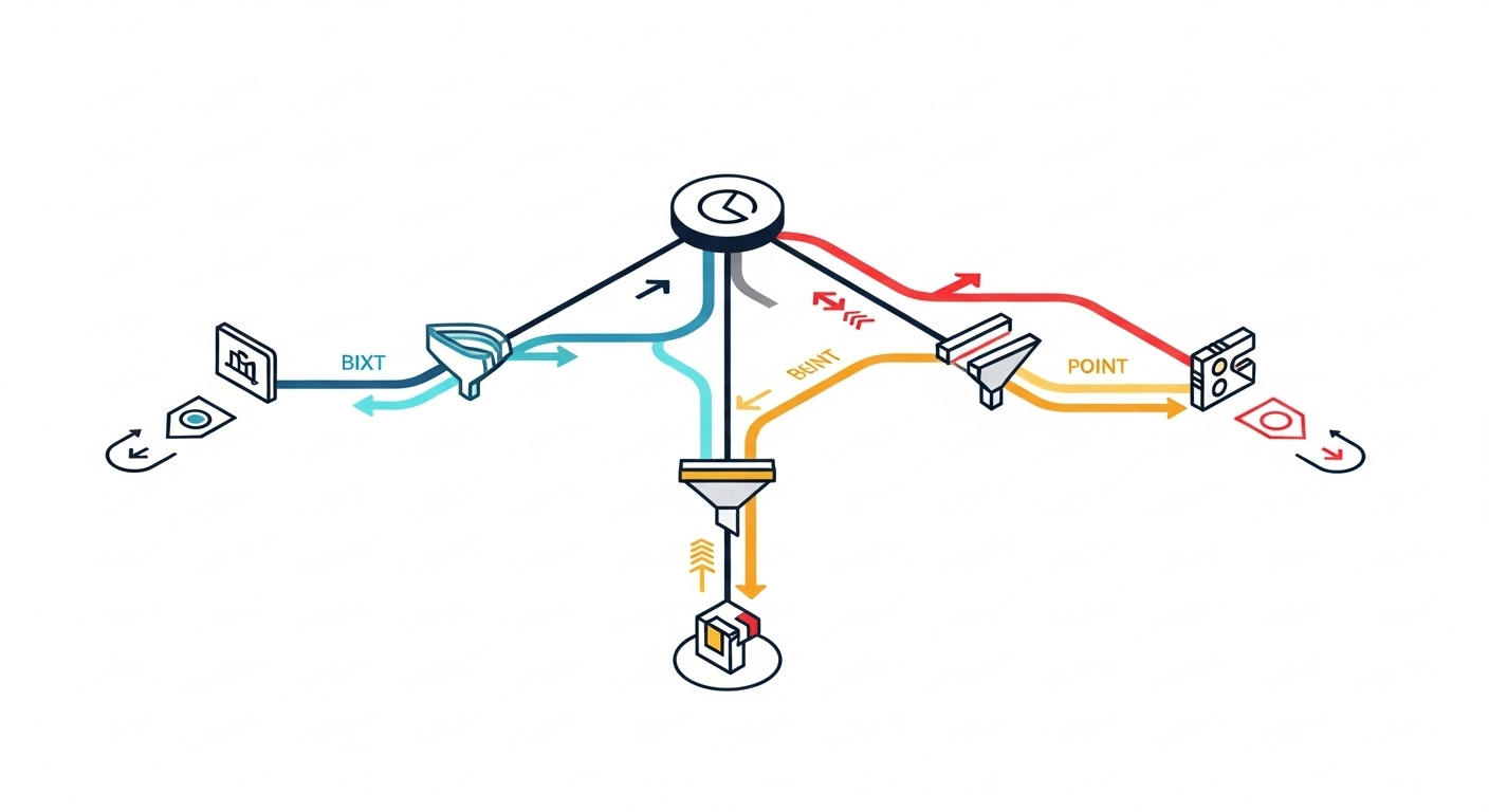 Captura de tela de um Multi-Step Zap no Zapier com filtros e caminhos, mostrando a estrutura visual de decisão e ramificações