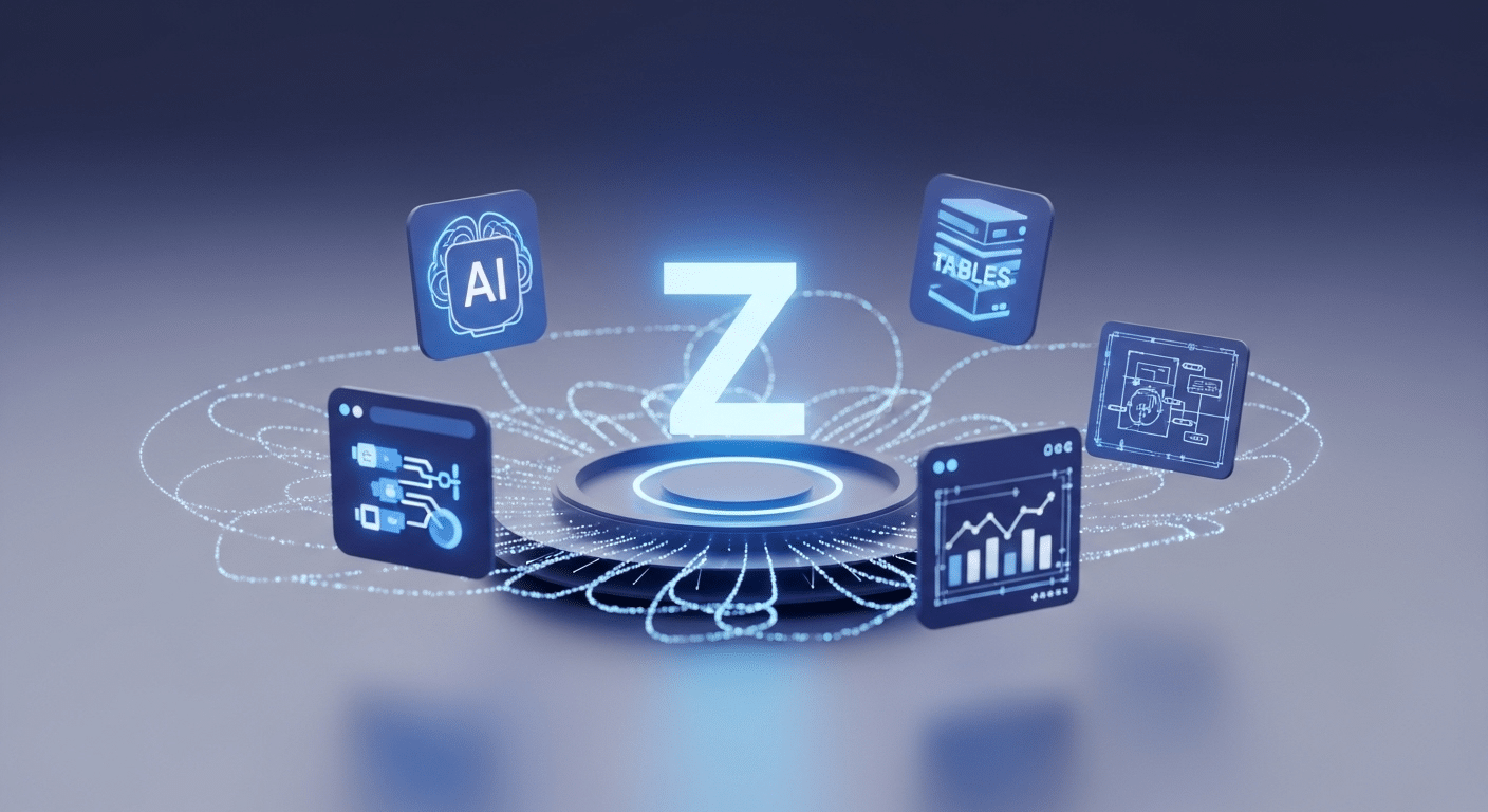 Ecossistema digital do Zapier conectando diversos aplicativos