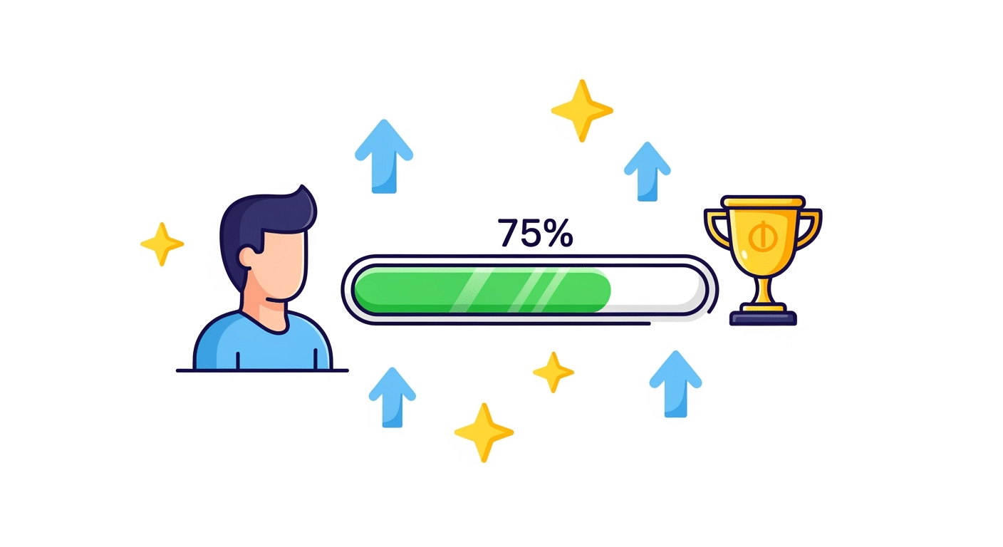 Ilustração de gamificação