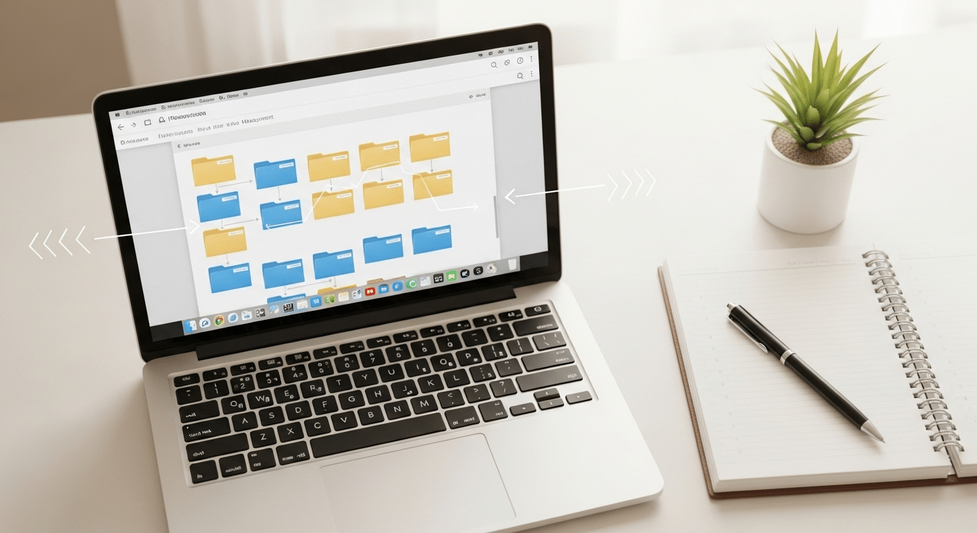 Mesa de trabalho organizada