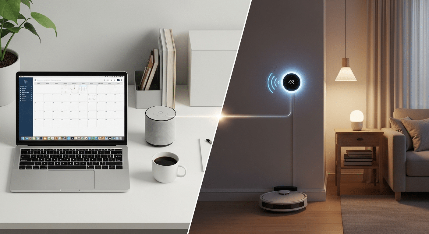 Captura de tela de exemplos de receitas populares no IFTTT, mostrando categorias como 'Home Automation' e 'Productivity'.
