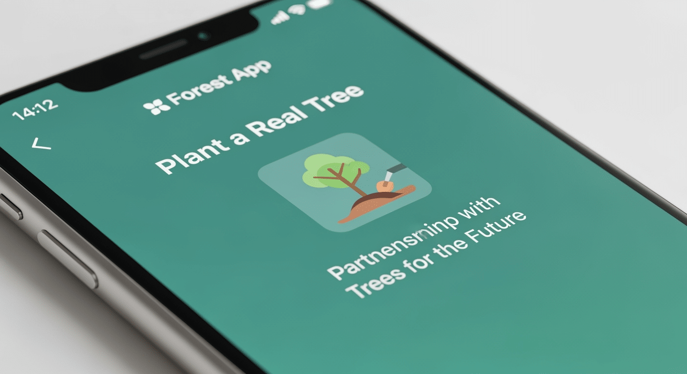 Recurso de plantar árvores reais