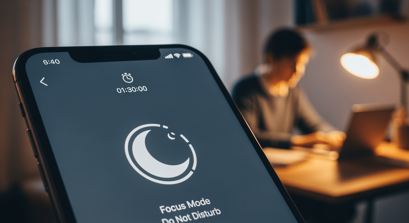 Captura de tela das configurações de 'Modo Foco' em um smartphone, mostrando opções para personalizar quais aplicativos e contatos podem enviar notificações durante o modo ativo.