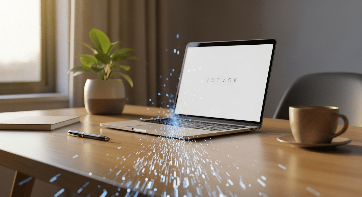 Mesa de trabalho organizada com computador e acessórios, simbolizando um ambiente propício para o Deep Work.