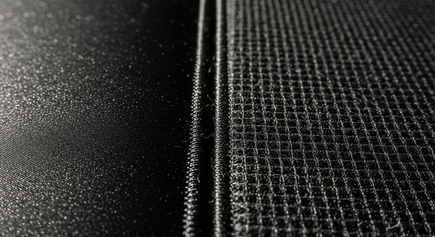 Close-up mostrando a diferença de textura visual entre um mousepad speed liso e um control texturizado sob luz natural