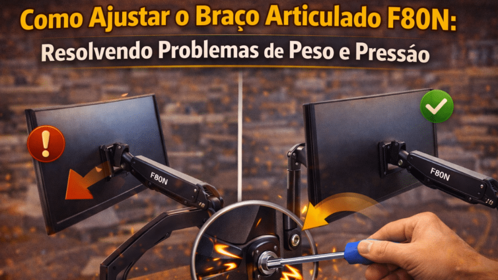 Como Ajustar o Braço Articulado F80N: Resolvendo Problemas de Peso e Pressão