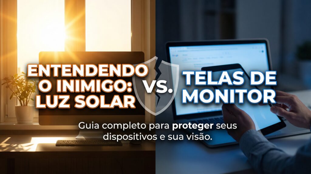 Entendendo o Inimigo: Luz Solar vs. Telas de Monitor