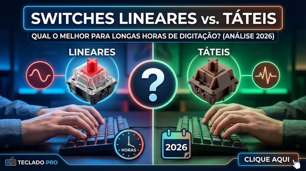Switches Lineares vs. Táteis: Qual o Melhor para Longas Horas de Digitação? (Análise 2026)
