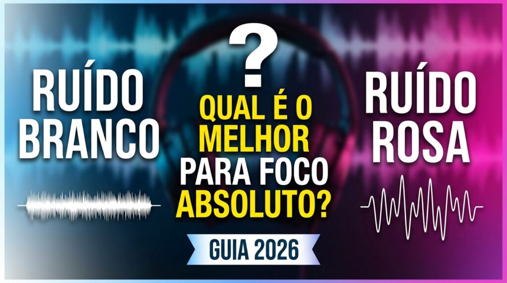 Ruído Branco vs Ruído Rosa: Qual o Melhor Som para Foco Absoluto? (Guia 2026)
